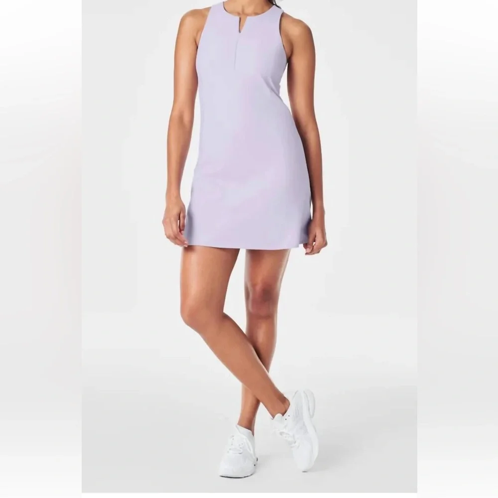 SPANX Get Moving Zip Front Dress - Violet Air - Picture 1 of 9